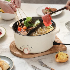 2 Sides Hot Pot Electric 3.5 L Electric Cooking Pot 1000 W Three Power Adjustments Non-Stick Multifunctional Frying Pan Quick Soup Pot for Roasting Ramen Fondue Soup