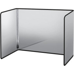 hicoosee Splash Guard, Foldable Stove, Kitchen Splash Plate, Splash Guard for Pans, Non-Stick Coating Galvanised Metal Sheet, Kitchen and Hob Protection, Cooker Splash Guard for Kitchen, S
