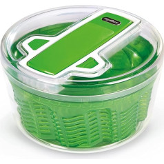 Zyliss E940013 Swift Dry Salad Spinner Large 6L Plastic Green Salad Dryer with Salad Bowl Aquavent Technology