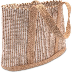 Decorasian Jute Shopping Bag - Jute Bag - Boho Style Shopping Bag - Ibiza Bag, natural