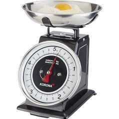 Korona Tom 76150 Kitchen Scales Mechanical 5 kg Capacity Retro Design Stainless Steel Black