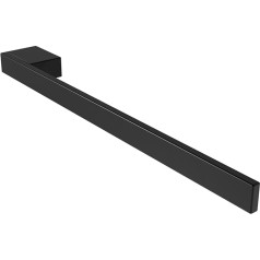 kalb Jörn Hand Towel Rail for Washbasin, Black, Aluminium, Length: 400 mm, Height: 25 mm, Depth: 50 mm