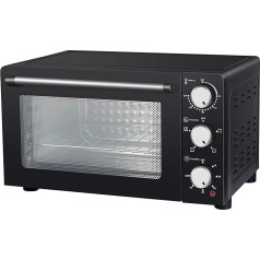 Melchioni family ENJOY 24 Electric Vented Oven 24 Litres, Alloy Steel, 24 Litres, Black