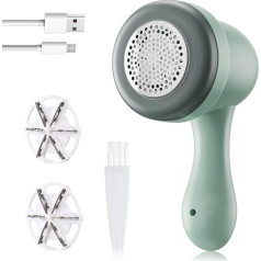 Electric Lint Shaver, Portable Electric Lint Remover with USB Rechargeable, Lint Remover with Interchangeable 6 Blade for Clothes, Sweaters, Furniture, Wool, Carpet