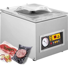 BuoQua Vacuum Sealer Vacuum Sealer Vacuum Machine Chamber Stainless Steel Machine d'emballage DZ-260S 220V 120W, Silver