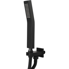 G1/2 Inch Hand Shower Head, Hand Shower, Bathroom Accessories with Pressurized Shower Head, Shower Head Set, Hand Showers, Bathroom Accessories, Bathroom Equipment, Black Shower Fitting, Matt Black