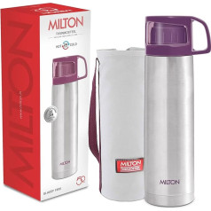 Milton Thermos Osteel Glassy 1000 (Drinking Cup) with Cover, Purple