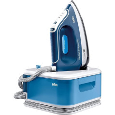 Braun CareStyle Compact Pro IS 2565 BL Steam Ironing Station - Steam Iron with FreeGlide 3D Soleplate, Vertical Steam, 2400 W, Pump Pressure 6.5 Bar, Steam Boost 430 g/min, Large 1.5 L Water Tank,