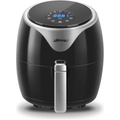OZEANOS Hot Air Fryer 3.5 L Black OT-AF-35BS-DIGITAL - Precise Temperature Control, Digital LED Touch Screen, Timer, Preheating Function - Multifunctional Fryer for Home, Grease-Free