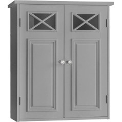 Teamson Home Dawson EHF-6810G Bathroom Cabinet with Two Doors, Grey