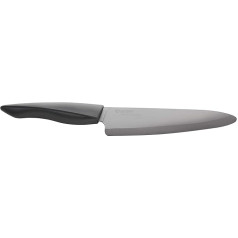 Kyocera ZK-110-BK-BK Shin Fruit and Vegetable Knife, Ceramic, Black, 22.4 x 2.7 x 1.7 cm, chef's knife