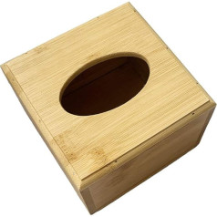EcoWonder Natural Bamboo Square Tissue Dispenser for Home Office Hotel