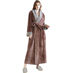 CaiDieNu Women's Dressing Gown Fluffy Dressing Gown Plush Robe Microfibre Cuddly Fleece Sauna Gown Extra Long Super Soft