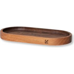 Kitchen Lab Co. Oval Soap Holder Made of FSC® Certified Walnut Wood - Versatile Mini Tray for Kitchen and Bathroom