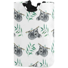 JUMPBEAR Foldable Laundry Basket Koala Bamboo Foldable Dirty Laundry Hamper