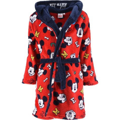 Disney Mickey Mouse Boys Bathrobe, Warm and Soft House Robe, Bathrobe for Boys, Mickey Mouse Dressing Gown Sizes 3 to 8 Years