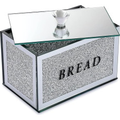 BTSKY 25*16*16cm Bread Storage Box with Lid Sparkly Glass Crystals