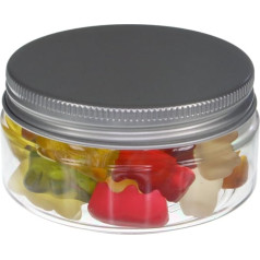 100 ml PET jar transparent, with aluminum lid, flat, 10 pieces