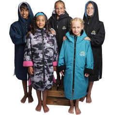 Time & Tide Dry Kids Changing Robe - Warm Fleece Coat - Swim/Surf Poncho 5-13yrs