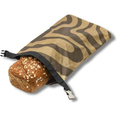 BROODNODIG® - Bread Bag for Bread Storage (44 x 30 cm) - 100% RPET - Ideal for Baking Bread - Freezer Bag 6 L (Cacao Swirl)