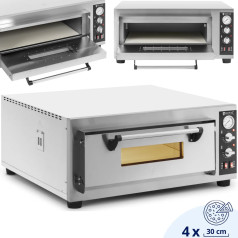 Elektriskā picu krāsns ar šamota akmeni 4 picām 30 cm dia 4200 W