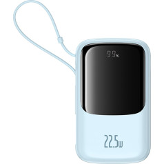 Power banka 10000mAh Qpow Pro+ 22,5W USB-C - zila