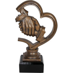 Statuete RST3047/BR rokasspiediens - paldies / 20 cm / zelts