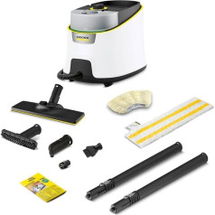 Kärcher SC 4 Deluxe Steam Cleaner, Steam Pressure: 4 Bar, Heating Time: 3 Minutes, Area: Approx. 130 m², Tank: 0.5 L + 1.3 L, Includes EasyFix Floor Cleaning Kit, Nozzles, Microfibre Cover and Brushes