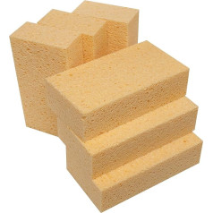 LTWHOME Extra Large Natural Cellulose Sponge 19 x 10 x 5 cm Non-Scratch Resistant Cleaning Sponges (Pack of 6)