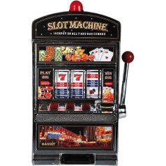 OOTB Plastic Savings Bank, Slot Machine with Sound and Light, Colourful, 24 x 38.7 x 16.6 cm