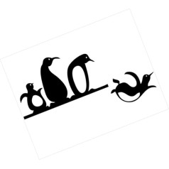 DOITOOL Pack of 3 Penguin Switch Stickers for Laptop Electric Light Switch Decorative Stickers Window Stickers for Switches Children's Room Wall Stickers PVC