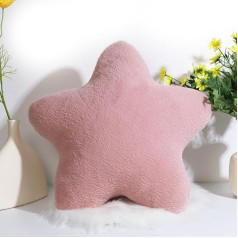Cuddly Cushion Children's Star Cushion, Soft Fluffy Star Shape Decorative Cushion Sofa Cushion, Plush Cushion, Decorative Cushion for Children's Room, Bedroom Decoration (Light Pink, 50 cm)