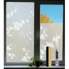 Antrect Window Film Privacy Film Mirror Film Window Privacy Window Film Flowers Window Film Mirror Film 90 x 200 cm UV Film Window Film