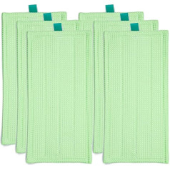 Set of 6 Microfibre Cleaning Cloths MF600 Compatible with Kobold Aspira Puli Lava Green SP600 SP600S