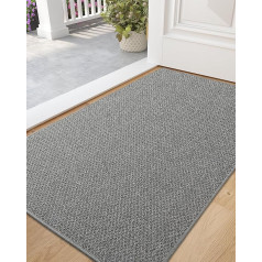 COLOR&GEOMETRY Indoor Doormat, 92 x 152 cm, Dirt Trapper Mat Indoor, Rugs for Entrance Area, Doormat Indoor, Non-Slip, Washable, No Folding Marks Doormat Front Door, Entrance Mat, Light Grey