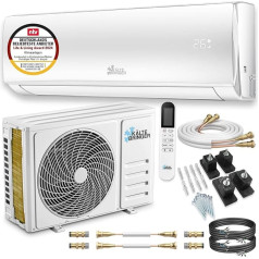 Kältebringer Split Air Conditioning Quick Connect - 18000 BTU - Inverter Air Conditioner with Heating Function, WiFi and App - up to 91 m² - Very Quiet - Complete Set, 5 m Copper Cable, Refrigerant
