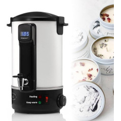 WEIWAN 8L Wax Melter for Candle Making with Pourer, 8L Candle Melting Pot with Non-Stick Pot, Large Wax Melting Pot, Candle Making Kit, Candles, Melting Pot, Stainless Steel