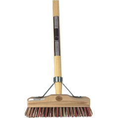 Synx Tools Union Nappy Mix Nylon Extra Hard 22 cm - Tile Broom Scrubber - Broom Handle - Cleaning Brush - Scrub Brushes - Broom with Steel 150 cm