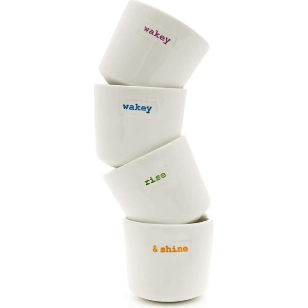 Keith Brymer Jones KBJ-0659 Word Range Egg Cup, Porcelain, White