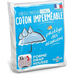 SWEETHOME Protege-matelas éponge 100% coton - Imperméable - 160x200 cm