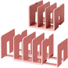 Veki Adjustable Bookends (Pink, Pack of 2)