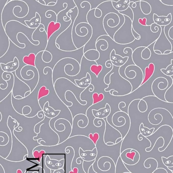 Pingianer Cat 100% Cotton Fabric Children Sold by the Metre Craft Sewing Fabric