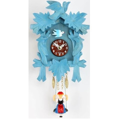 Trenkle Kuckulino Black Forest Clockwith quartz movement and cuckoo chime, blue TU 2002 SQ blau