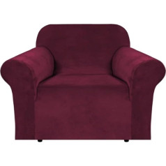 BellaHills Velvet Sofa Slipcover, Thick Plush Furniture Cover, Deluxe Lounge Chair Cover, Stretch Sofa Cover, Protector for Recliners