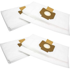 vhbw 20 x Vacuum Cleaner Bags Compatible with Nilfisk Alto Attix 30, Attix 30-01, Attix 30-01 PC, Attix 30-11 PC Vacuum Cleaner - Micro Fleece, White