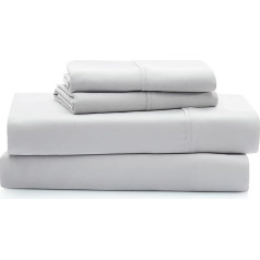 UGG 01330 Alahna Queen Bedding and Pillowcases 4-Piece Set, Sleep in Luxury, Machine Washable, Deep Pockets, Wrinkle Resistant, Silky Cooling Technology for Year Round Comfort, Queen, Stone