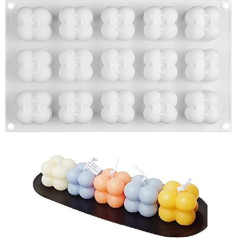 ARTOCT Candle Silicone Mould, 3D Mini Bubble Cube Ball Silicone Mould DIY Chocolate Candle Silicone Mould for Craft Ornaments Fondant Scented Candle Handmade Soap