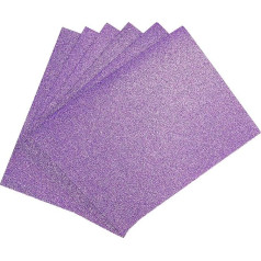 sourcing map 10 x Dark Purple Glitter EVA Foam Sheets 10 x 10.5