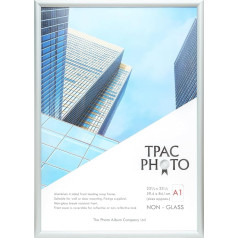 ThePhotoAlbumCo TPAC-SNAPA1S-1PK A1 (59 x 84 cm) Acrylic (No Glass) Snap Frame, Silver, Pack of 1
