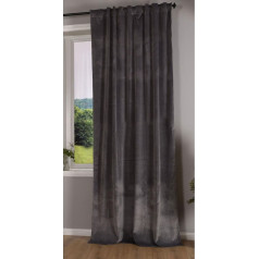 Gardinenbox Milano 20357 Blackout Curtains, Opaque Loop Strap Drawstring, Iron-On Tape, Can Be Shortened